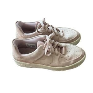 Nike Air Force 1 Low Sneaker Pink Suede Size 10